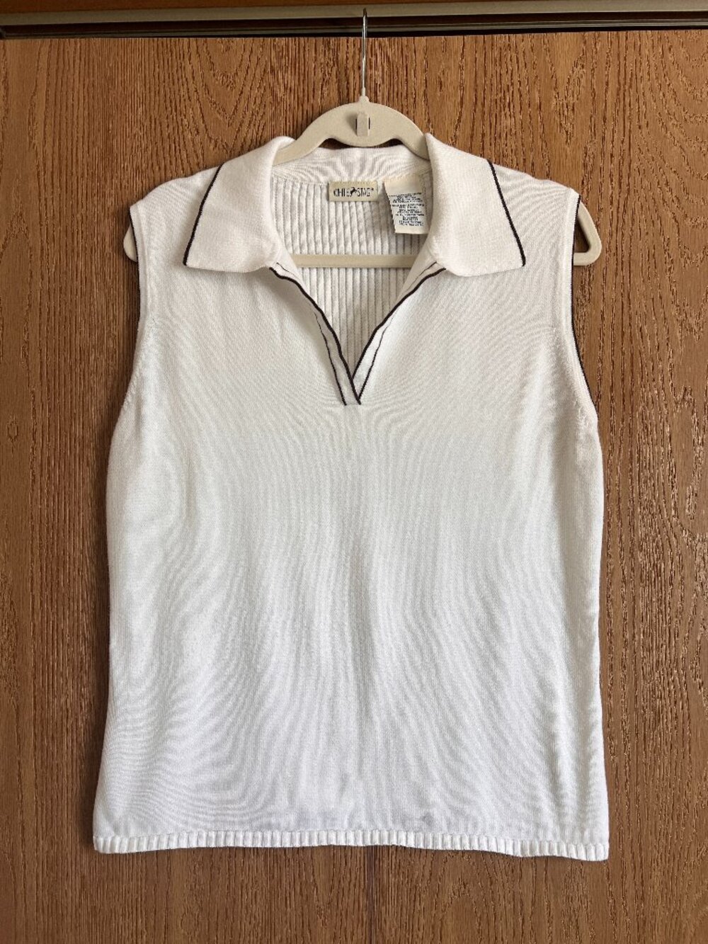 White Stag White Sleeveless Polo Shirt